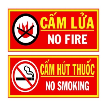 Bảng Cấm Lửa, Cấm Hút Thuốc
